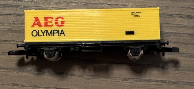 Containerwagen AEG OLYMPIA, gelb