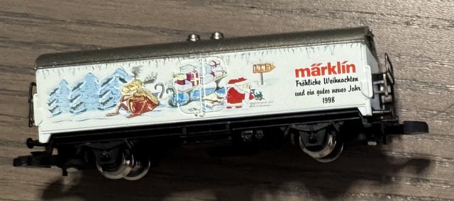 Märklin Weihnachtswagen, Wintermotiv, Neujahrsgruß 1989